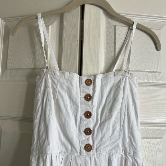 Free People White Maxi Dress w/ Buttons - Picture 2 of 4